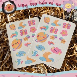 Sticker - hình dán trang trí pastel sky - dễ thương, chống nước,bullet journal,làm sổ - tiemtaphoacona