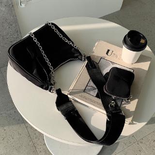 Túi xách SUXI chất liệu nylon màu đen phong cách thời trang Hàn Quốc
