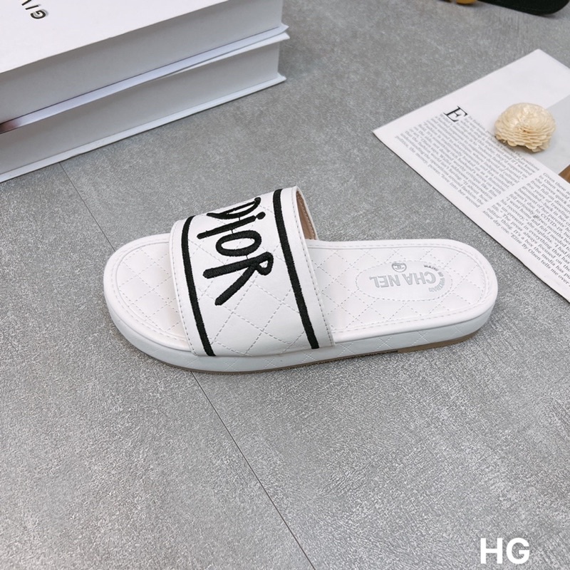 Dép dior quai ngang trần chỉ
