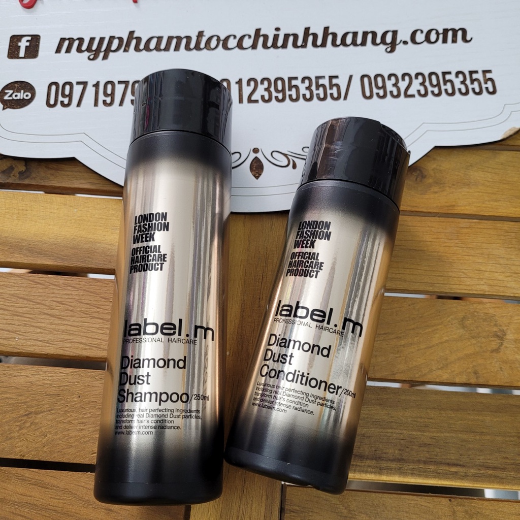 DẦU GỘI XẢ LABEL.M BỘT KIM CƯƠNG PHỤC HỒI BÓNG TÓC DIAMOND DUST 250ML-200ML