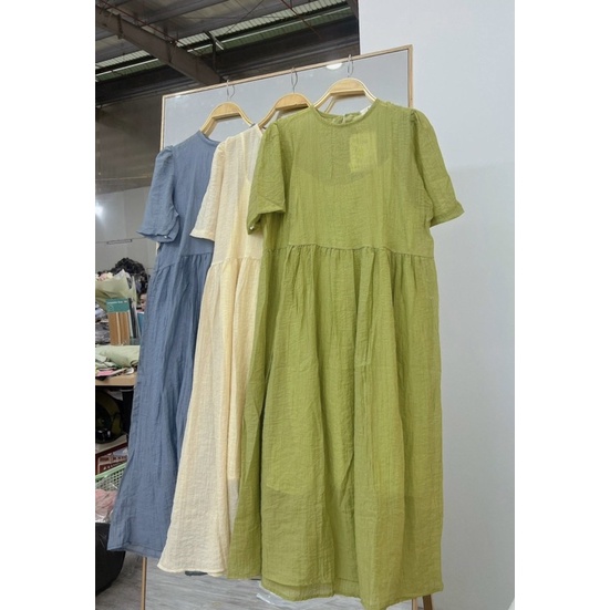 SÉT VÁY BABYDOLL kèm váy 2 dây chất đũi tơ Mao Mao Boutique