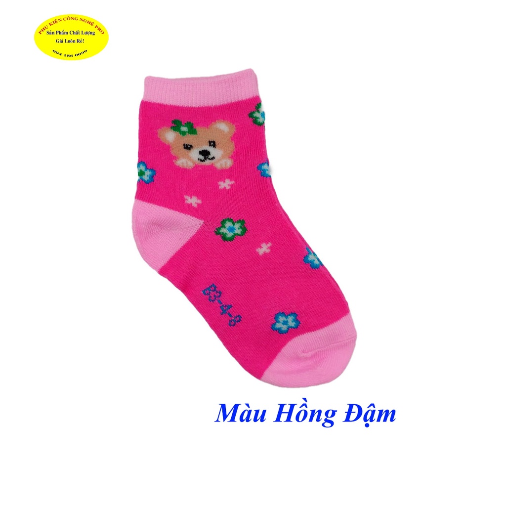 Tất Vớ cho trẻ từ 4 tuổi đến 8 tuổi In hình bất kỳ Chất liệu thun cotton co giãn, dày êm, Bảo vệ đôi chân