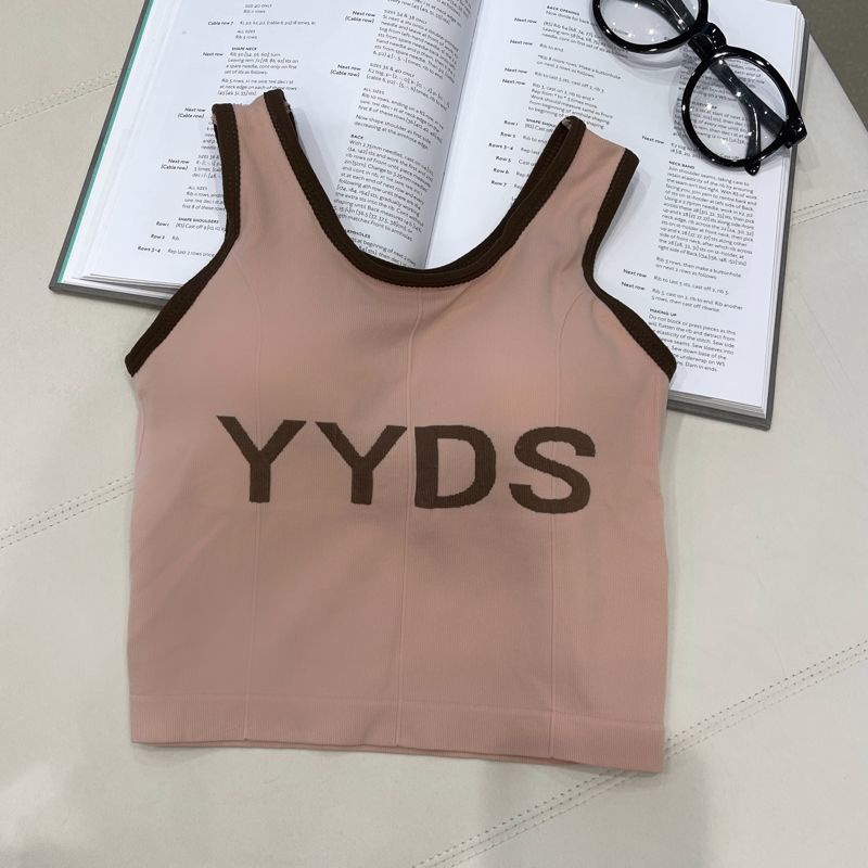 Áo Thun Không Tay In Chữ Thiết Kế Mới Thời Trang Theo Phong Cách Hàn Quốc