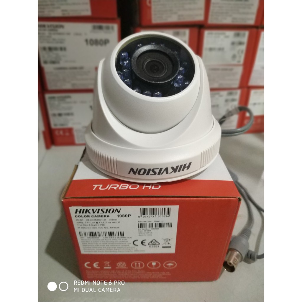 Camera HD-TVI dome HikVision DS-2CE56D0T-IRP - 2MP 1920x1080; hồng ngoại 20m; vỏ nhựa, bảo hành 2 năm