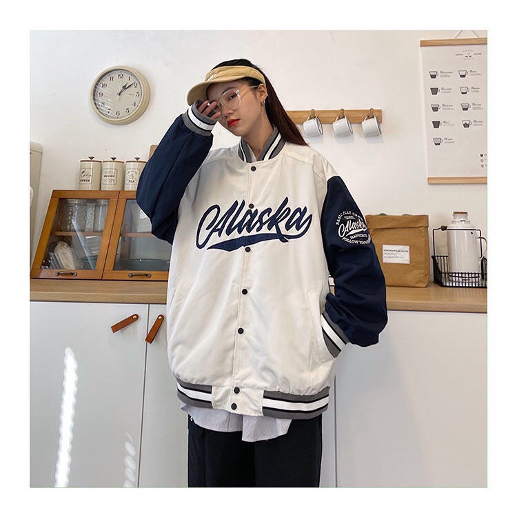 Áo bomber phối tay MASKA unisex nam nữ, áo dù bomber viền cổ Choose Us