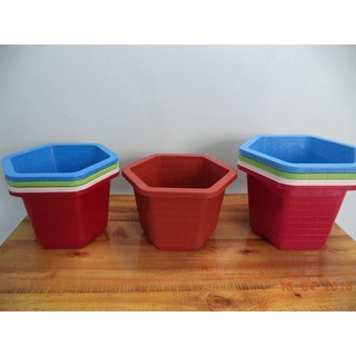 Chậu nhựa lục giác 31 x 20 cm nhiều màu