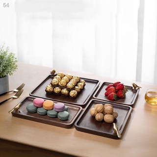 【Giá ưu đãi】Master Copper "Happy Candy Plate" Hộp đựng đồ ăn nhẹ Bàn trà Lưới trái cây sấy khô Khay hạt gỗ rắn