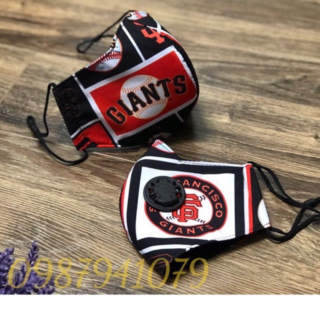 Khẩu trang vải cao cấp SF GIANTS có van thở 1 chiều