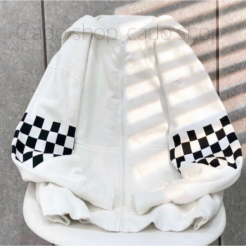 Áo Khoác Nhẹ Nam Nữ UNISEX Tay Phối Caro Vải Nỉ Ngoại Cao Cấp Phong Cách Mới Hot Trend Sành Điệu - CADO FASHION
