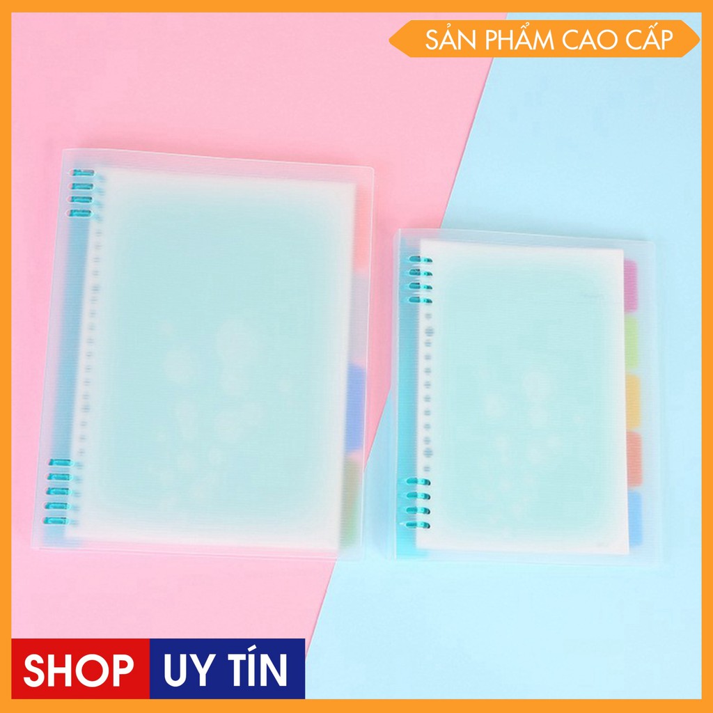Bìa sổ còng nhựa A5 B5 9 8 còng hàn quốc cao cấp cho bìa 20 26 lỗ làm sổ planner bullet journal