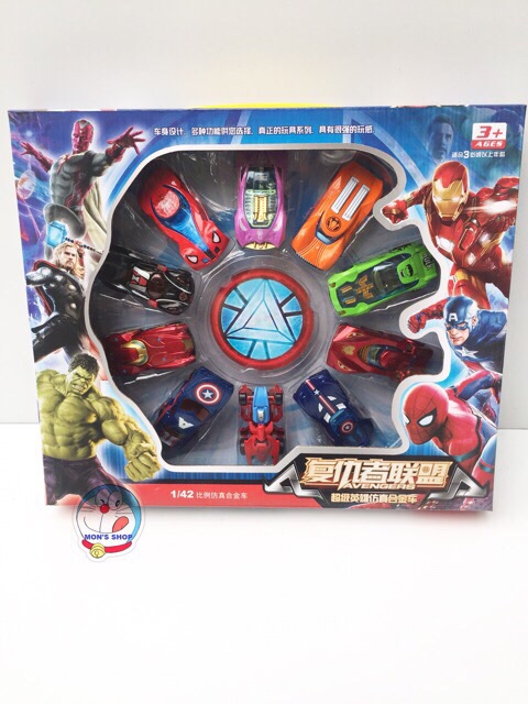 Set 10 chiếc xe sắt siêu anh hùng chạy trớn