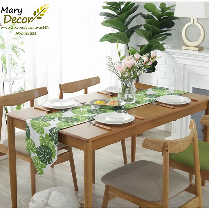 KHĂN RUNNER MARY DECOR - LÁ CỌ XANH KR-B02