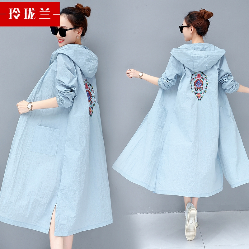 Áo khoác gió nữ chống nắng siêu mỏng dáng dài phong cách cổ điển | BigBuy360 - bigbuy360.vn