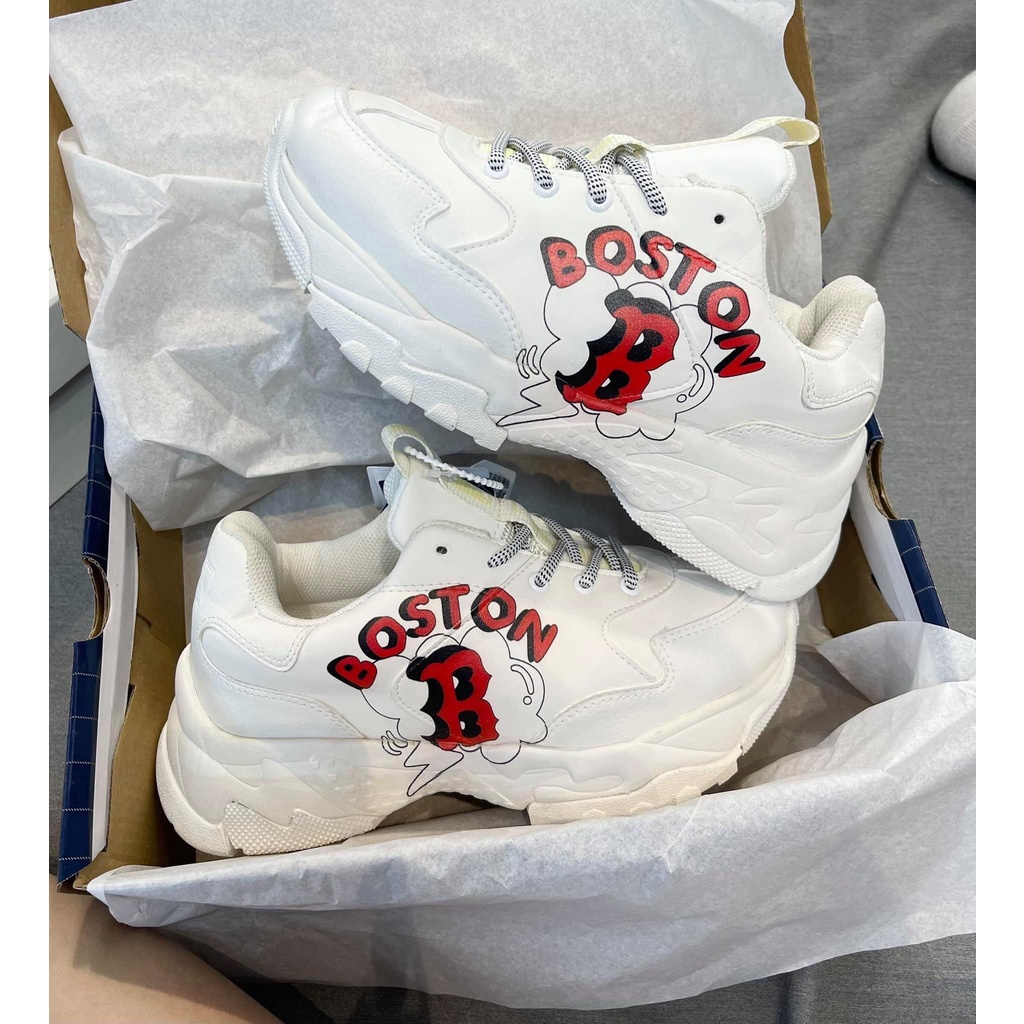 Giày Boston chữ in 3D bản đẹp, Giày MLB Boston LA NY tăng chiều cao nam nữ bản đẹp đế tách chuẩn | BigBuy360 - bigbuy360.vn