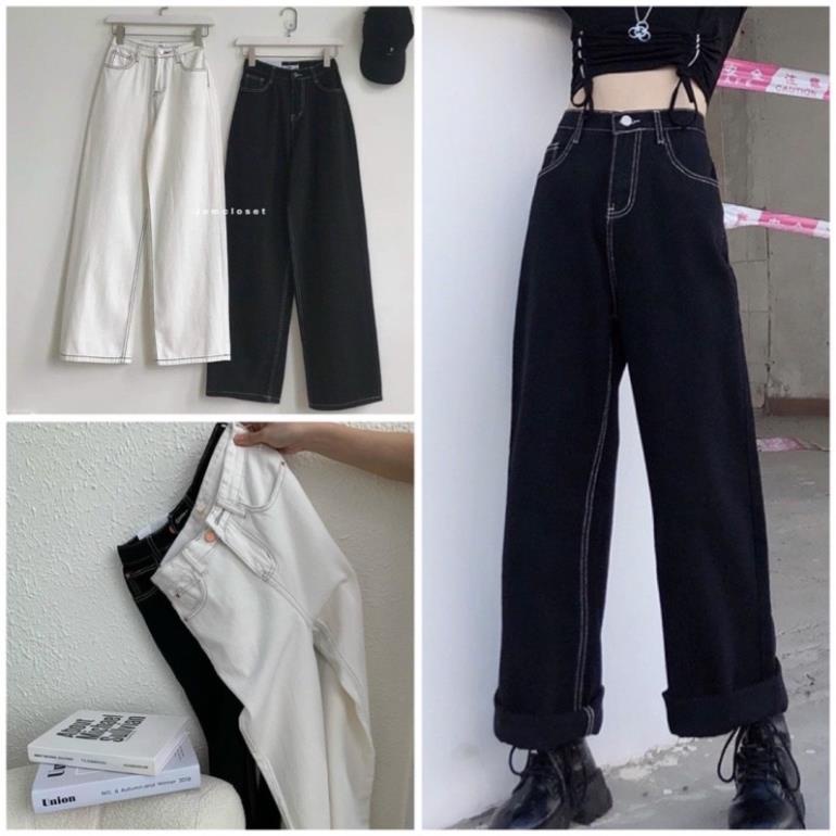 Quần Kaki Chỉ Nổi Form Rộng-Cullotes Dáng Suông Unisex Phong Cách Ullzang Hàn Quốc( Hàng Sẵn, Ảnh Thật)