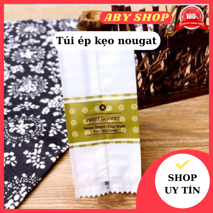 Túi ép kẹo nougat ⚡ HÀNG LOẠI 1 ⚡ túi ép kẹo vòng dây đồng vàng thiết kế đơn giản, đẹp mắt
