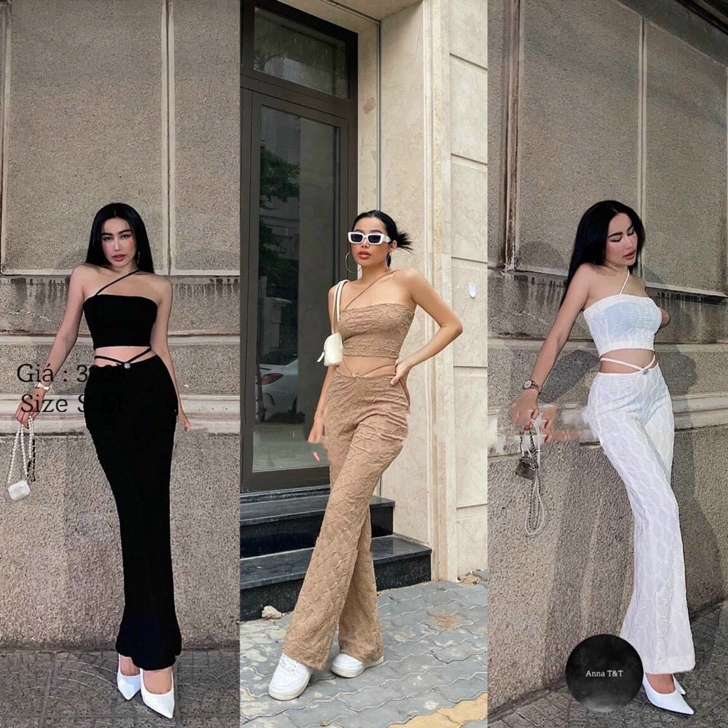 Set áo cup ngực và quần dài cực chất