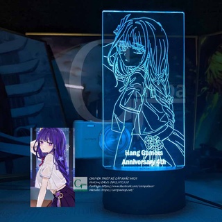 [ẢNH SHOP TỰ CHỤP] Đèn Ngủ Genshin Impact Raiden Shogun Type 01 GGSI2301 16 MÀU TÙY CHỈNH