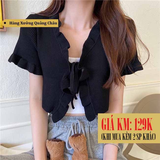 [Mã FATHANG5 giảm 10K đơn 50K] [SẴN] Áo croptop khoác len nữ Ulzzang Quảng Châu ALC60