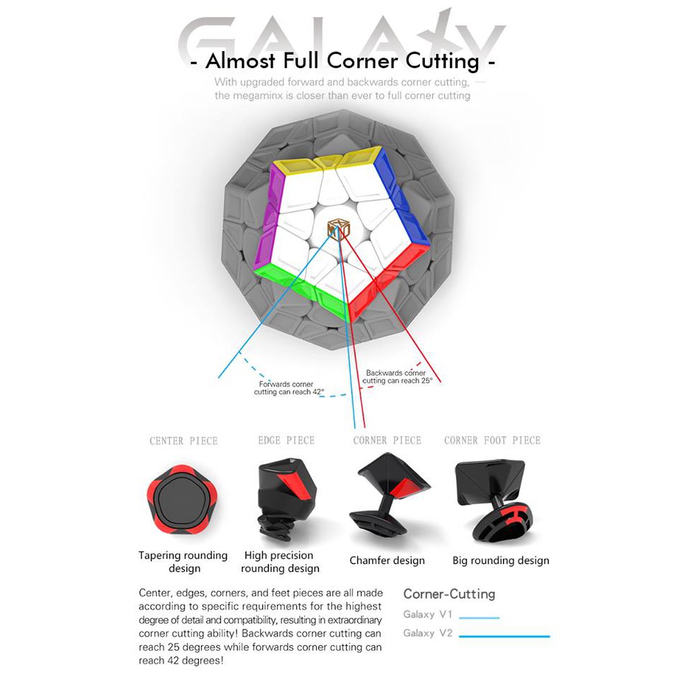 QiYi X-Man Galaxy Megaminx V2 M Có Nam Châm Rubik Biến Thể 12 Mặt