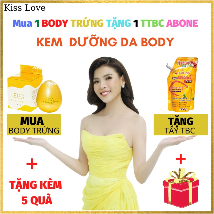 Kem Dưỡng Da Body Dưỡng Ẩm Chống Nắng Spf50 Body Trứng Vàng Chất Mềm Mịn Như Sữa Dưỡng Trắng Da Toàn Thân