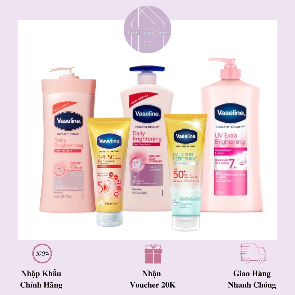 Vaseline - Lotion Chống Nắng Dưỡng Trắng Sáng Da Toàn Thân Thái Lan