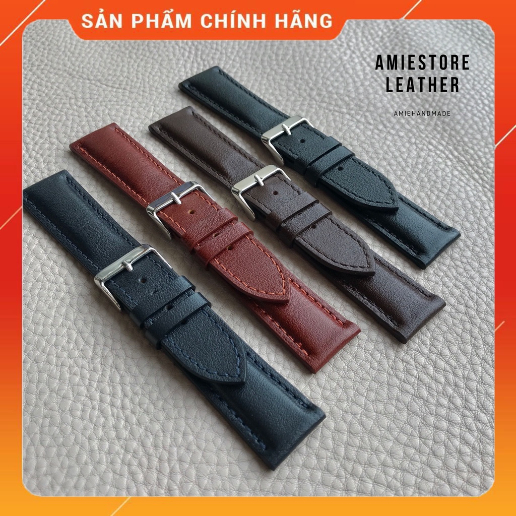 [HOT] Dây Đồng Hồ Da Chống Thấm Nước - Dây Da Đồng Hồ - Amiestore Leather