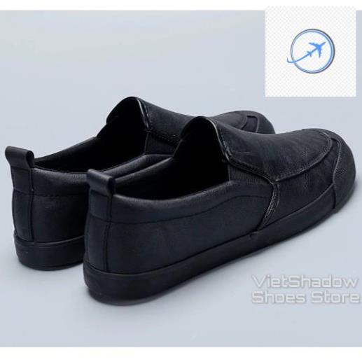🕶️❤️ Slip on nam LEYO - Giày lười da nam - Da PU 2 màu đen full và xám - Mã SP A1182 🕶️❤️