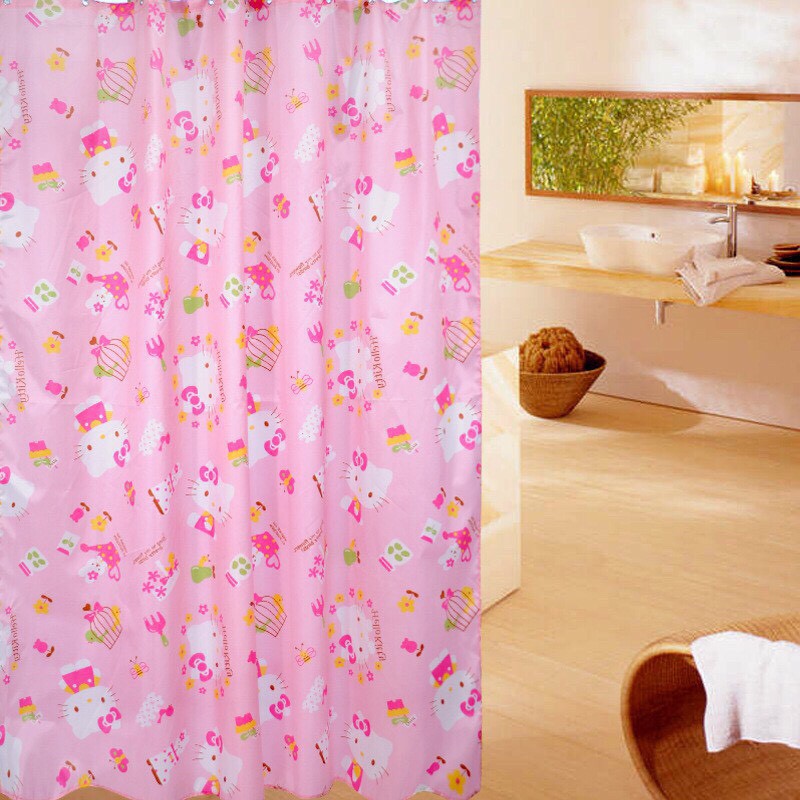 Rèm, màn cửa phòng tắm, cửa sổ hình Hello Kitty KT024