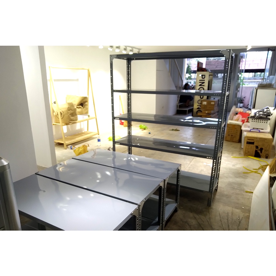 Kệ sắt v lỗ để hàng 2 tầng, Dài 1m x Rộng 40cm x Cao 50cm