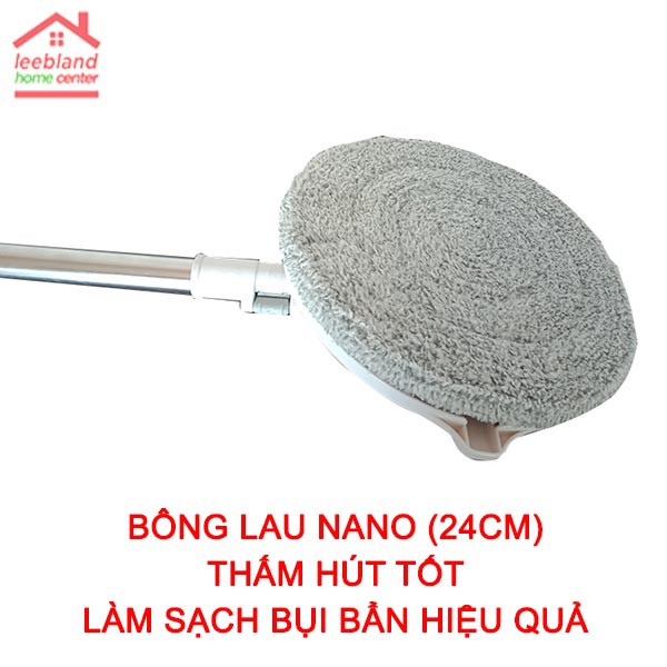 Bộ chổi lau nhà thông minh tự vắt - Làm Sạch và Thấm hút gấp 3 lần bông lau thông thường