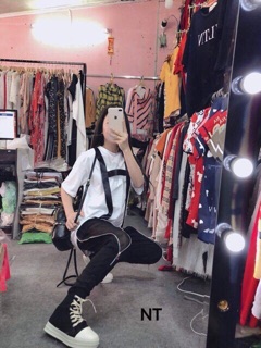 ❌Quần Jogger Nỉ Dây Kéo Phối Lưới
