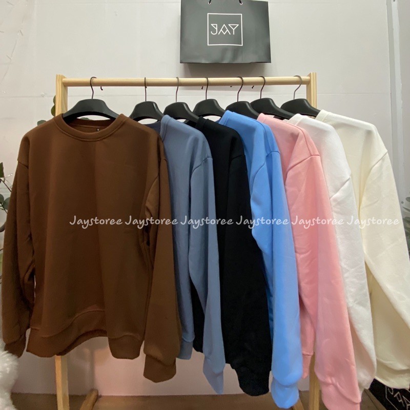 Áo sweater Trơn nỉ bông❤️/Nam nữ Unisex/SWEATER TRƠN ❤️ | BigBuy360 - bigbuy360.vn