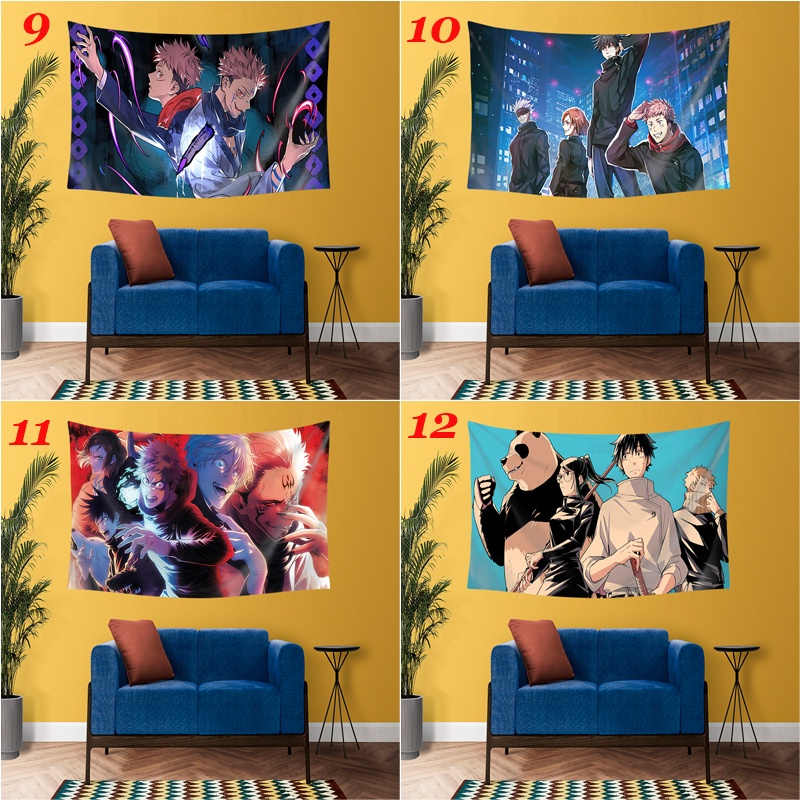 Thảm Treo Tường Trang Trí In Hình Jujutsu Kaisen