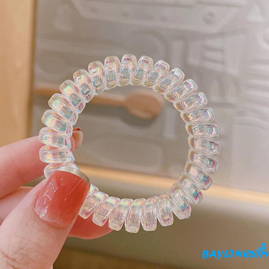 Dây buộc tóc hình dây điện thoại bàn bằng nhựa cho nữ