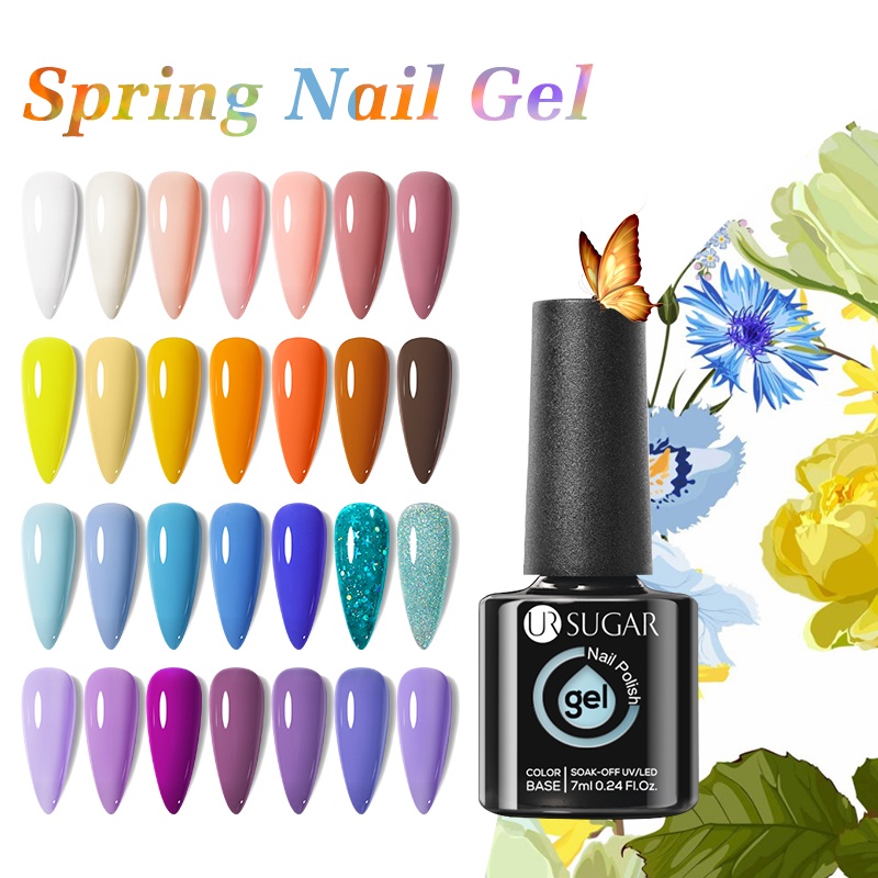 Set 20 gel sơn móng tay UR SUGAR nhiều màu sắc khác nhau xinh xắn 7.5ml