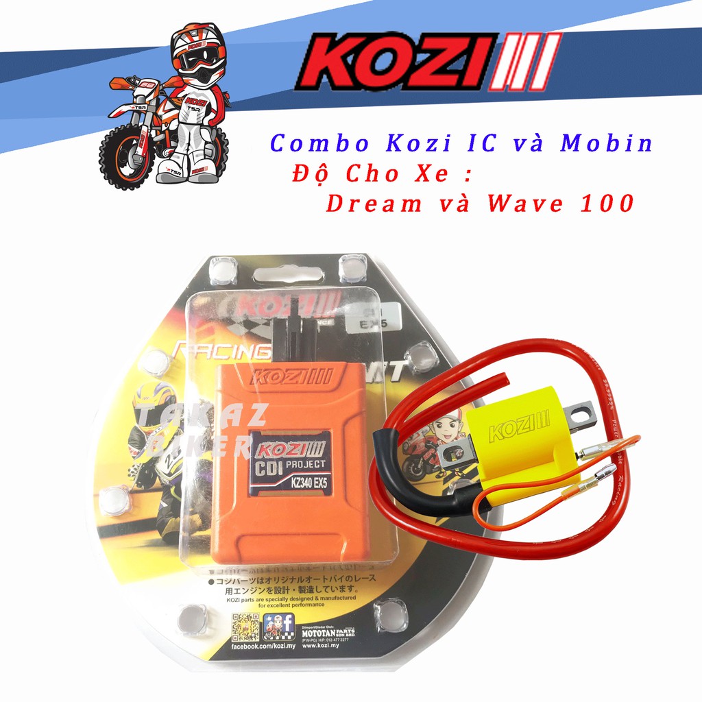 [Dream] Combo Kozi IC và Mobin Độ Xe Dream, Wave 100cc - Made in Malaysia