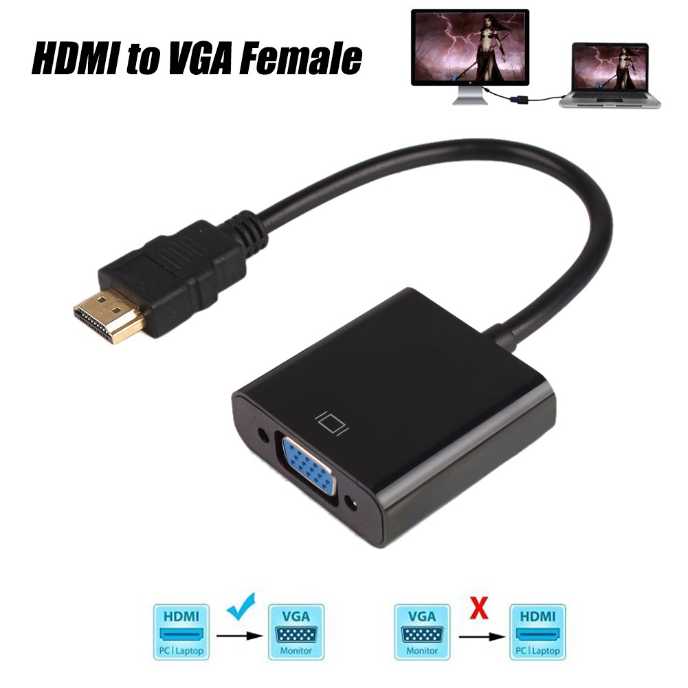 Cáp chuyển đổi HDMI đực sang VGA cái cho máy tính