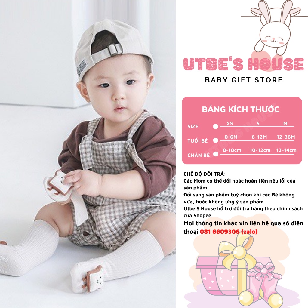 Tất vớ cao cổ cho bé hình thú nổi có chống trượt phong cách Hàn Quốc Utbe'S House (Ảnh thật) TX17