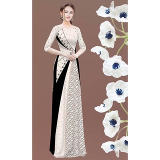 Vải may áo dài lụa vân gỗ hoa eo cực đẹp-ảnh thật bất ngờ-mềm mịn mát