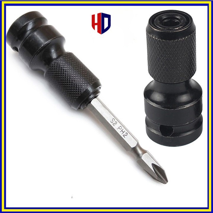 Đầu Chuyển Đổi 1/2 Bulong Sang Bắn Vít Màu Đen