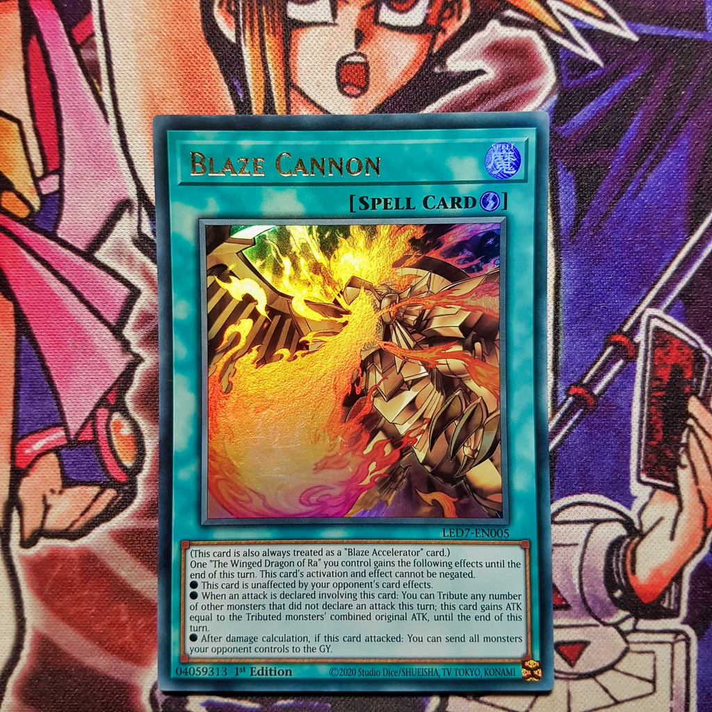 Thẻ bài Yugioh chính hãng | Blaze Cannon | LED7 Ultra Rare