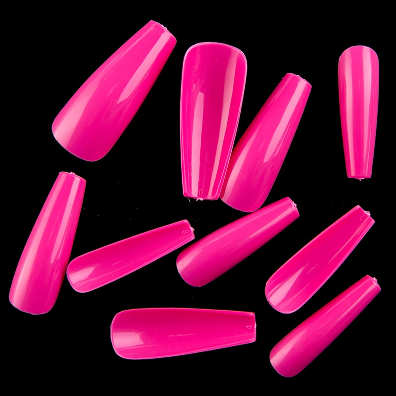 100Pcs Candy Color Fake Nails Tips/ DIY Nail Art Full Cover False Nail Tips/ Women Manicure Extension Nail Stickers