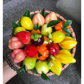 Mẹt tre đựng hoa quả tết