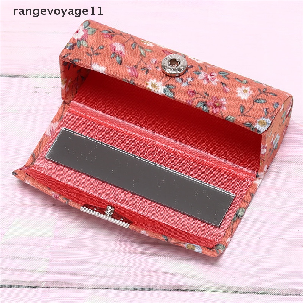 Hộp Đựng Son Môi Thêu Hoa Kèm Gương Kiểu Retro