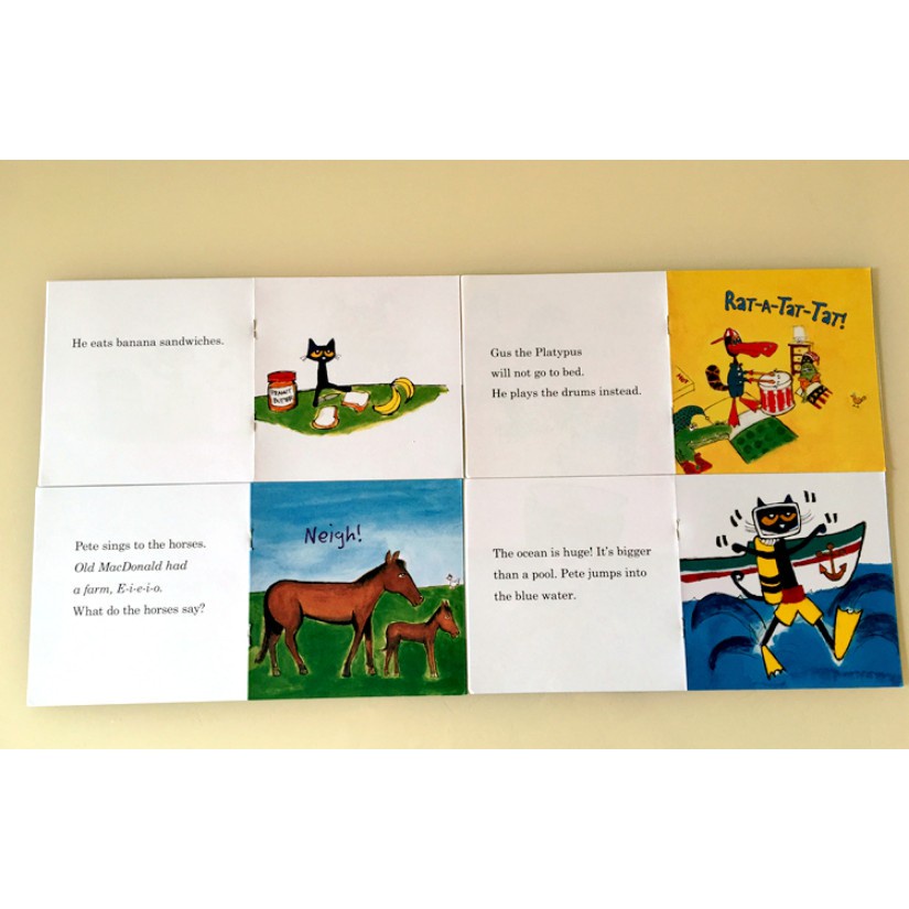[Free ship]Bộ Nhập 12c - I can read - Pete the cat + File nghe