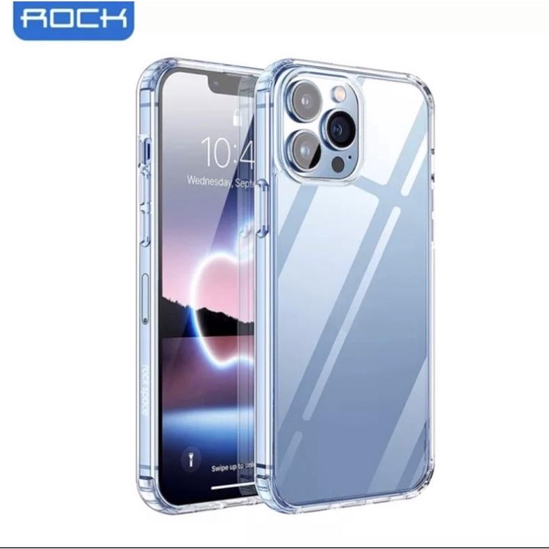 Ốp lưng Rock trong cứng viền mền cho iPhone  14 Pro Max, 13, 12 Pro, 12 Pro Max Chống sốc -khoe toàn diện vẻ đẹp của máy