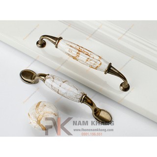 Núm cửa tủ sứ vân NK044 (Màu Sứ)