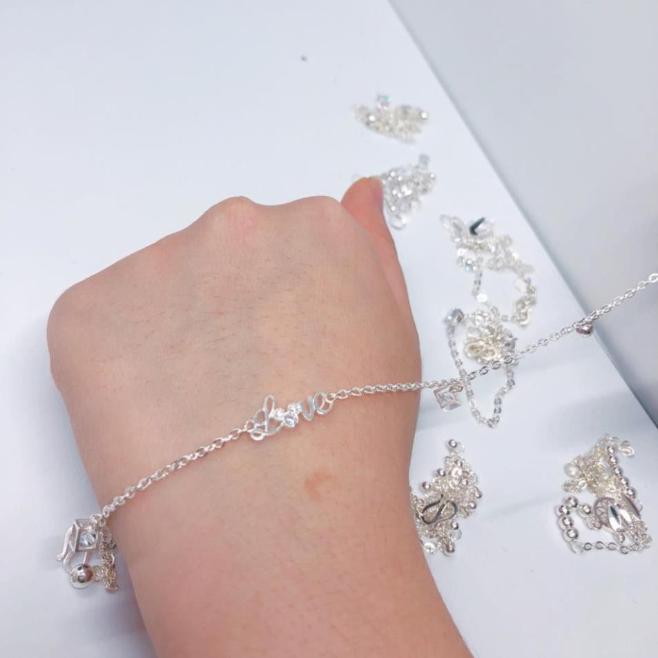 Dây chuyền bạc nữ NB đẹp hình chữ love
