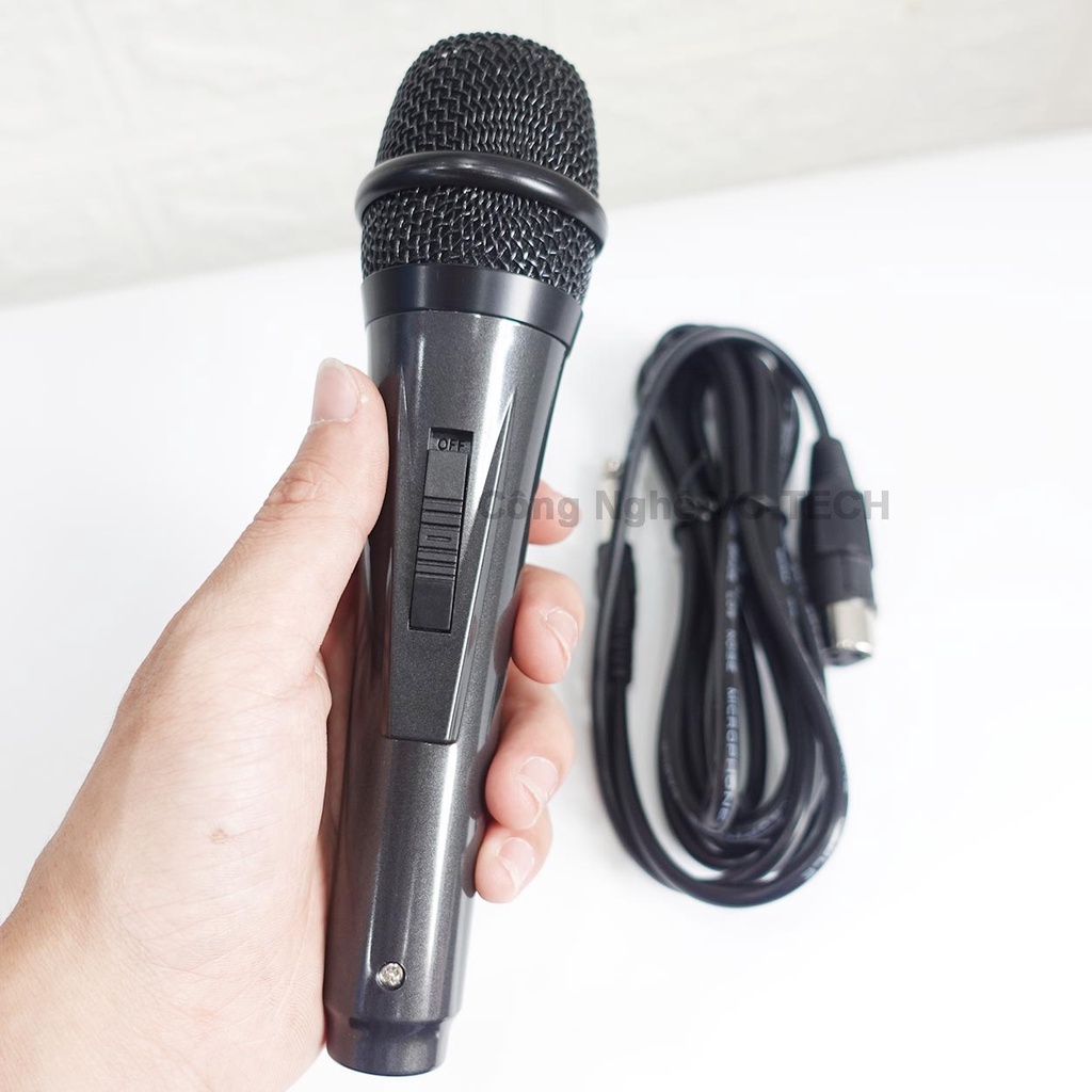 Micro Karaoke có dây Vỏ Nhựa hát nhẹ và bắt giọng Cực Hay| Micro Phù Hợp cho loa kéo, dàn karaoke gia đình
